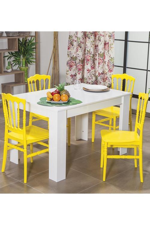 Arda / Miray Mutfak Masa Takımı 1 Masa 4 Sandalye 4 Sandalye 1 Masa - Sarı