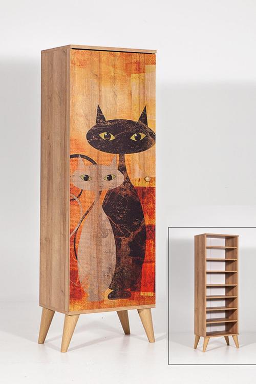 Home Bingo Cat 8 Raflı Mutfak Çok Amaçlı Dolap