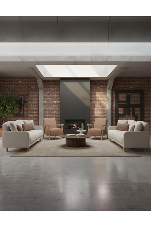 Vera Koltuk Takımı, Oturma Grubu 3+3+1+ 1 Full Paket (2 Koltuk 2 Berjer) (Sandıklı-Yataklı)