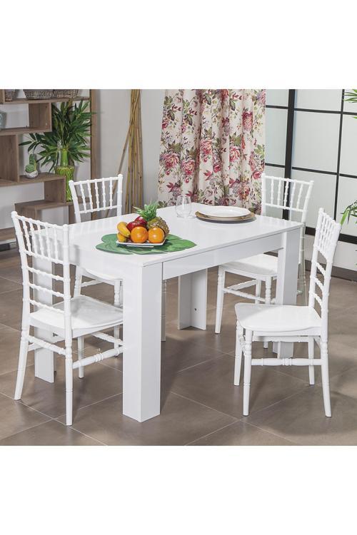 Arda / Soho Mutfak Masa Takımı 4 Sandalye 1 Masa - Beyaz