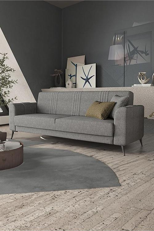 Mitra Üçlü Salon&Oturma Odası Kanepe - Gri