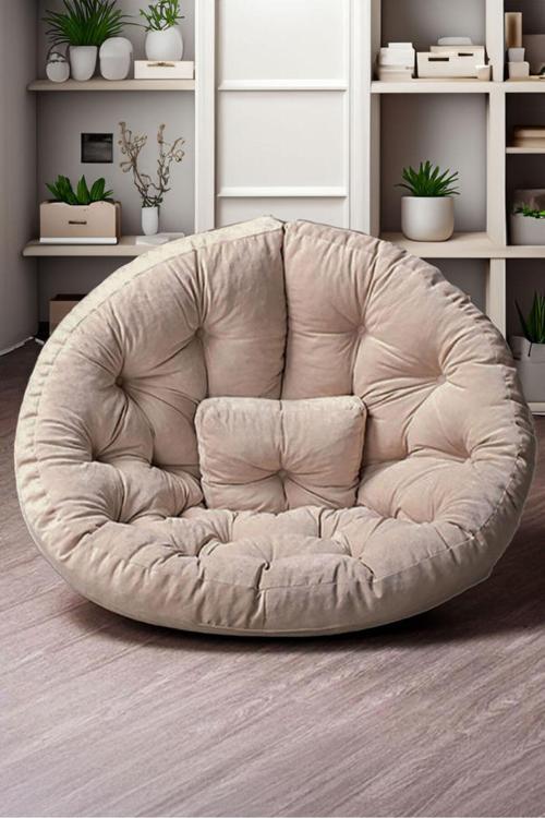 Pratik Açılabilir Tekli Koltuk, Dinlenme Aktivite Koltuğu, Yatak Olabilir Minderli Kanepe, Berjer