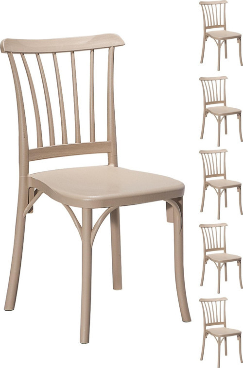 6 Adet Violet Cappucino Sandalye / Balkon-Bahçe-Mutfak