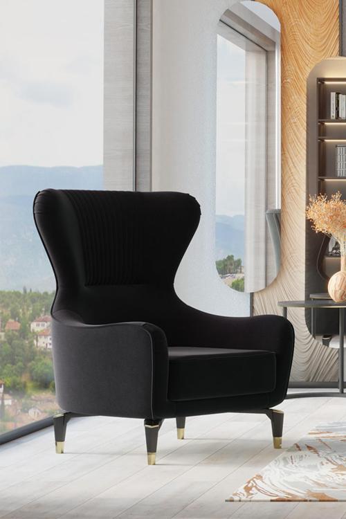 Bella Berjer Salon&Oturma Odası - Siyah