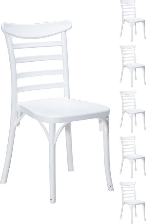 6 Adet Efes Beyaz Sandalye / Balkon-Bahçe-Mutfak