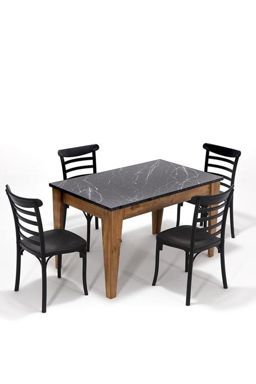 Home Avrupa Masa - Efes Mutfak Masa Takımı-Siyah