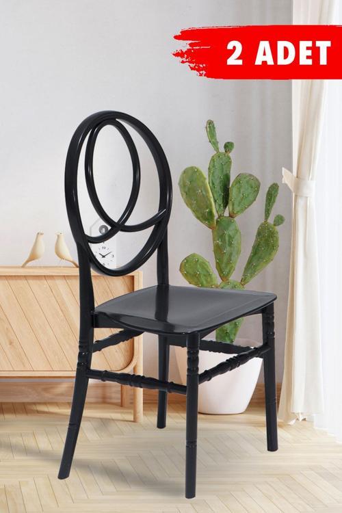 Phoenix 2 Adet Mutfak Sandalye - Siyah
