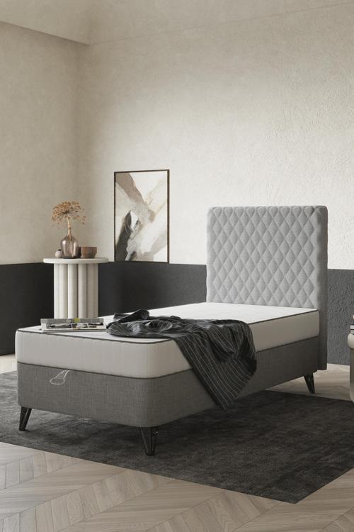 Ortopedik Lüx 90X190 Yatak Baza Başlık Seti - Antrasit