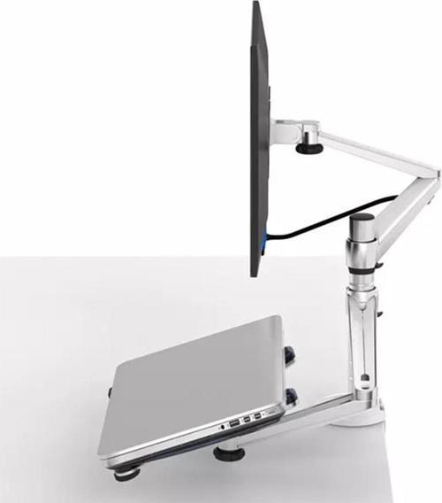 STD7065S 10"-27" Ayarlanabilir Notebook Stand ve Vesa Monitör Tutucu Kol Gümüş