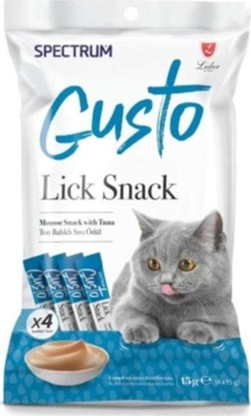 Gusto Lick Ton Balıklı Sıvı Kedi Ödül Maması 4 Adet x 15 Gr