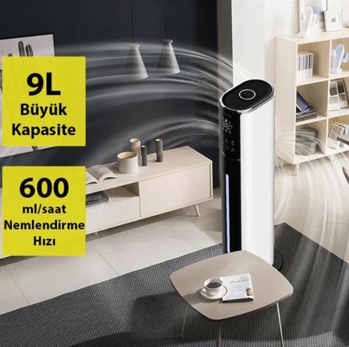 Tüm ev İçin 9 Litre Büyük Boy hava nemlendirici humidifer Bebek ve çocuklar için Uv Karbon Hava Temizleme