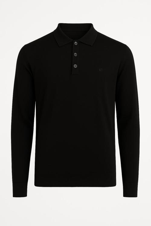 Regular Polo Yaka Düğmeli Erkek Triko - 7422