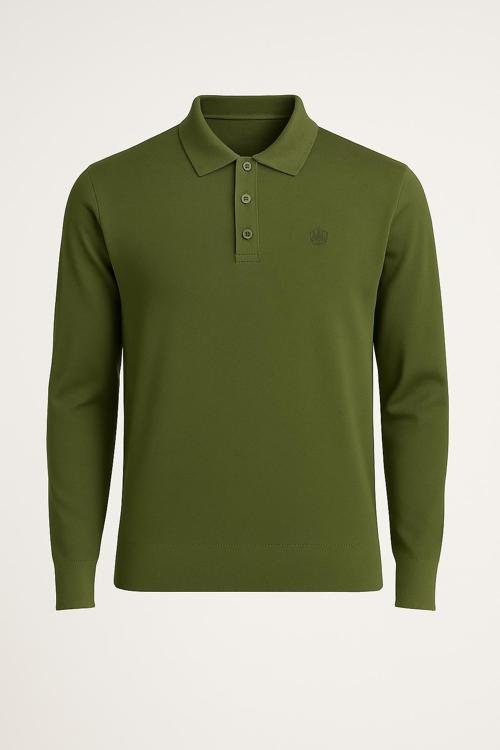 Regular Polo Yaka Düğmeli Erkek Triko - 7422