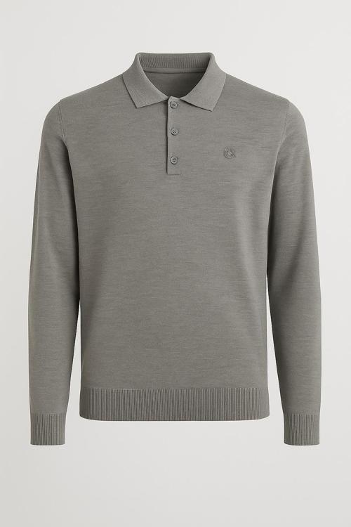 Regular Polo Yaka Düğmeli Erkek Triko - 7422