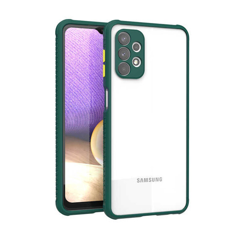 Galaxy A32 4G Kılıf MKST Kaff Kapak - Koyu Yeşil