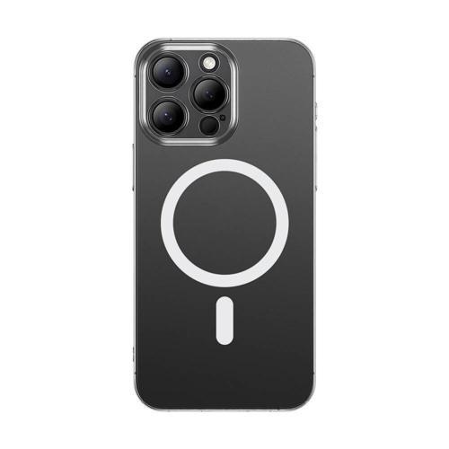 Apple iPhone 15 Pro Max Kılıf Magsafe Şarj Özellikli Toz Önleyici MKST Helo Kapak-Şeffaf