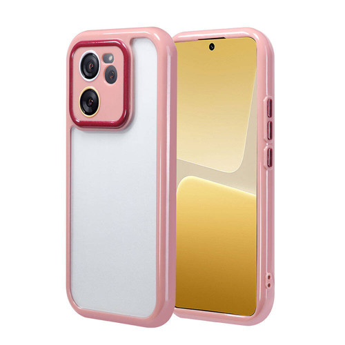 Xiaomi Mi 13T Pro Kılıf Kamera Korumalı Renkli Kenar ve Çerçeve Tasarımlı MKST Vitamin Kapak-Mürdüm