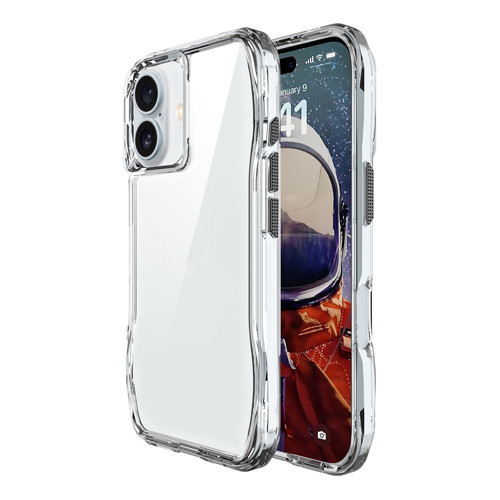 iPhone 16 Plus Kılıf AiHTTgli Şeffaf MKST İncek Kapak-Şeffaf