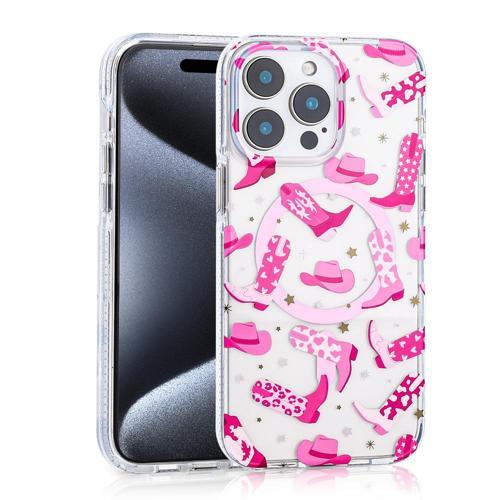 iPhone 16 Pro Max Uyumlu Kılıf Magsafe Şarj Özellikli MKST Stilo Kapak-Pembe