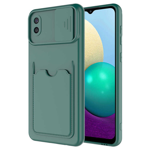 Galaxy A02 Kılıf MKST Kartix Kapak - Koyu Yeşil