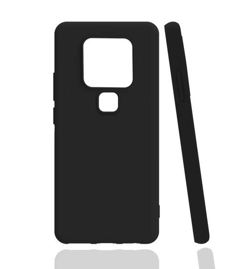 Tecno Camon 16 Kılıf MKST Biye Silikon - Siyah