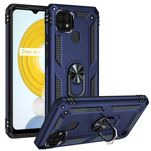 Realme C21 Kılıf MKST Vega Kapak - Mavi