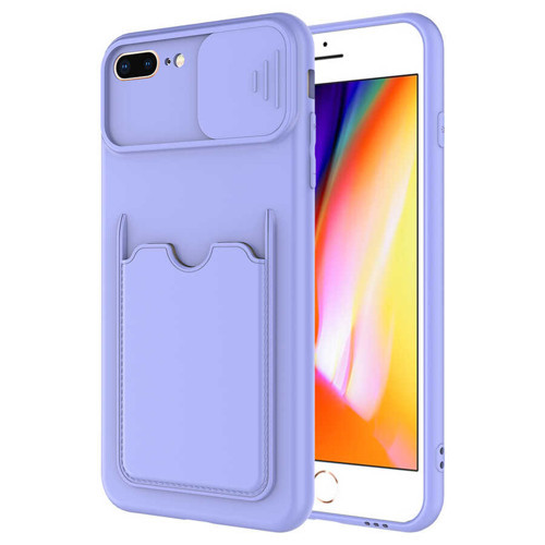 iPhone 7 Plus Kılıf MKST Kartix Kapak - Lila