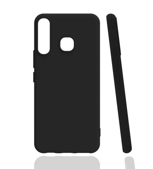 İnfinix Hot 8 Kılıf MKST Biye Silikon - Siyah
