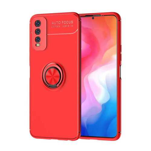 Vivo Y11S Kılıf MKST Ravel Silikon Kapak - Kırmızı