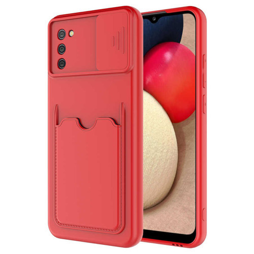 Galaxy A02S Kılıf MKST Kartix Kapak - Kırmızı