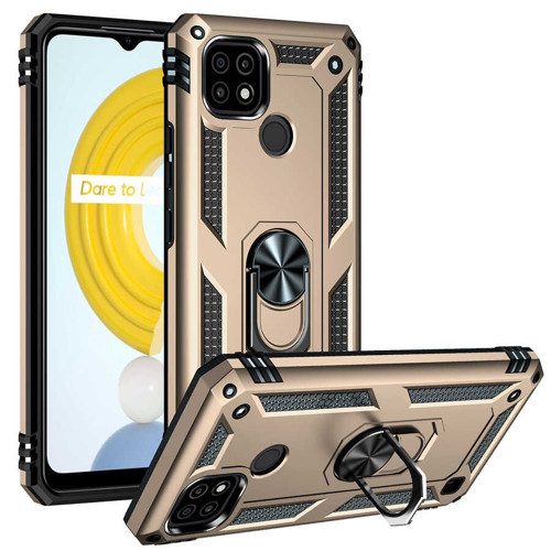 Realme C21 Kılıf MKST Vega Kapak - Gold