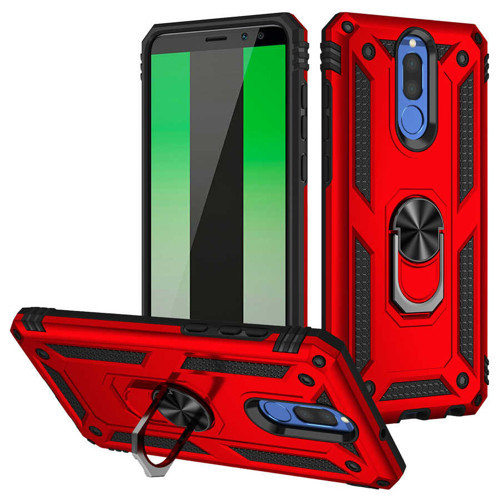 Huawei Mate 10 Lite Kılıf MKST Vega Kapak - Kırmızı