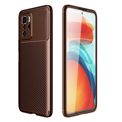 Poco X3 GT Kılıf MKST Negro Silikon Kapak - Kahverengi