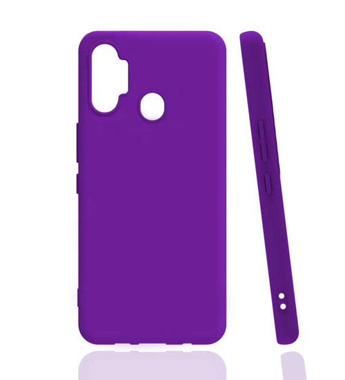 Tecno Spark 7 Pro Kılıf MKST Biye Silikon - Mor