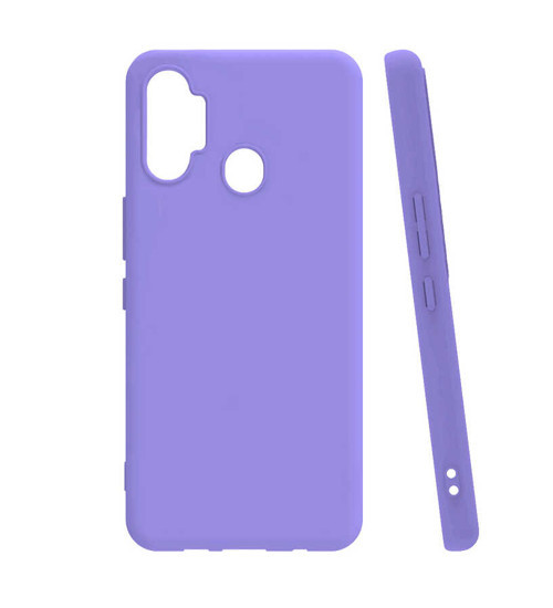 Tecno Spark 7 Pro Kılıf MKST Biye Silikon - Lila