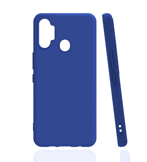 Tecno Spark 7 Pro Kılıf MKST Biye Silikon - Mavi