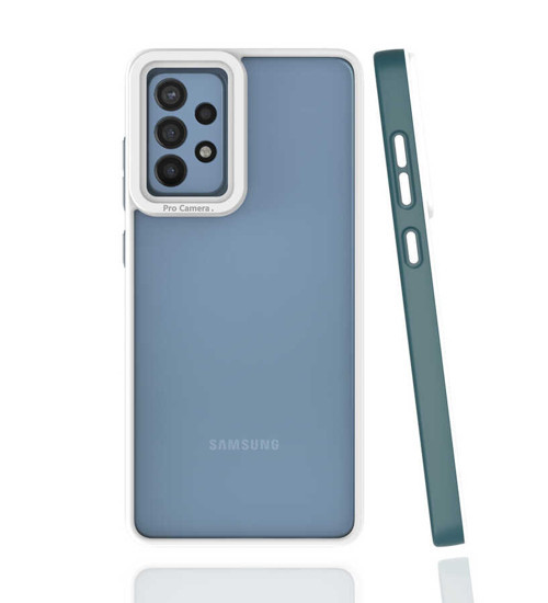 Galaxy A72 Kılıf MKST Mima Kapak - Koyu Yeşil