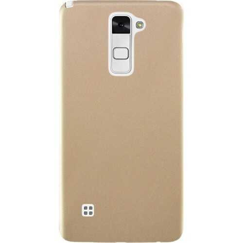 LG Stylus 2 Kılıf MKST Premier Silikon Kapak - Gold