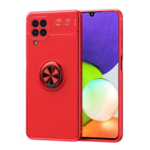 Galaxy M22 Kılıf MKST Ravel Silikon Kapak - Kırmızı