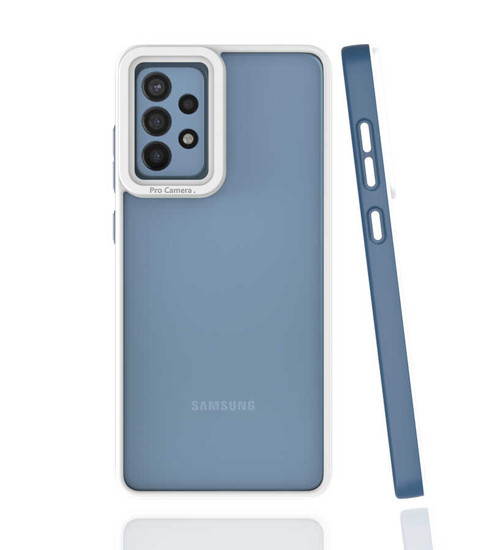 Galaxy A72 Kılıf MKST Mima Kapak - Lacivert