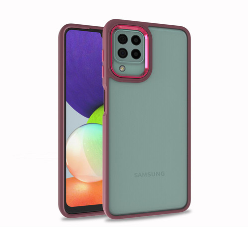 Galaxy M32 Kılıf MKST Flora Kapak - Kırmızı