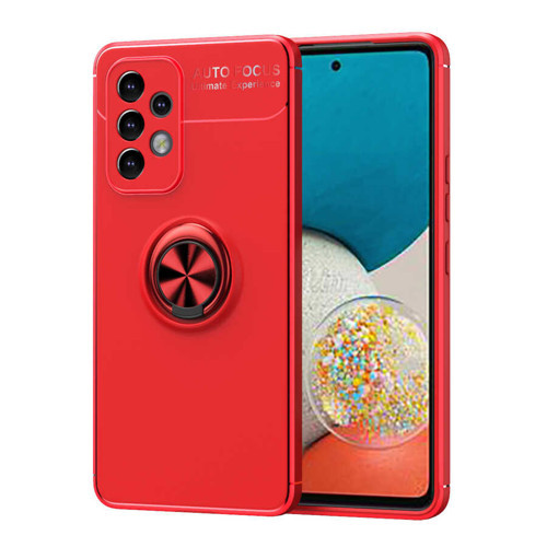 Galaxy A53 5G Kılıf MKST Ravel Silikon Kapak - Kırmızı