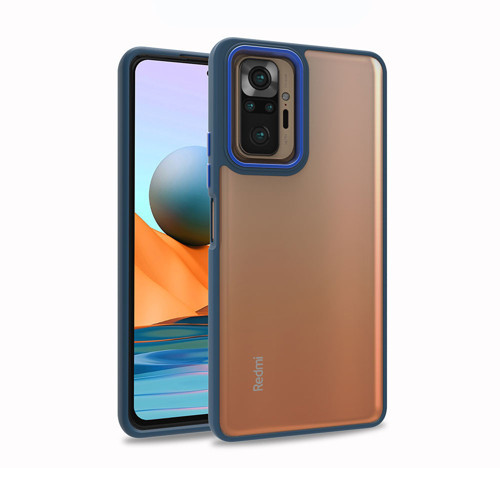 Redmi Note 10 Pro Kılıf MKST Flora Kapak - Mavi
