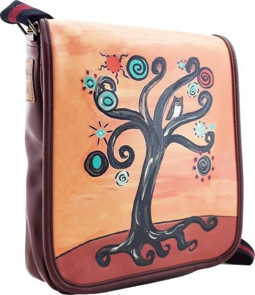 Ağaç Baskılı Çapraz Çanta