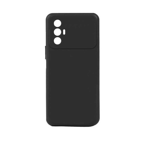 Tecno Spark 8 Pro Kılıf MKST Biye Silikon - Siyah