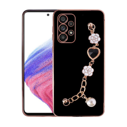 Galaxy A33 5G Kılıf El Tutamaçlı Kamera Korumalı MKST Taka Silikon Kapak - Siyah