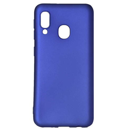 Galaxy A40 Kılıf MKST Premier Silikon Kapak - Saks Mavi