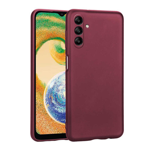 Galaxy A04S Kılıf MKST Premier Silikon Kapak - Mürdüm