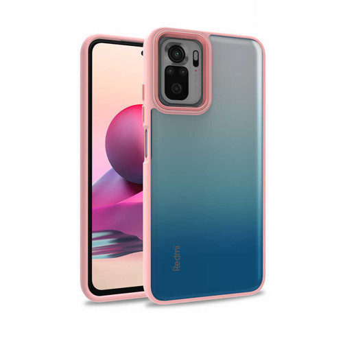 Poco M5S Kılıf MKST Flora Kapak - Rose Gold