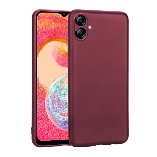 Galaxy A04E Kılıf MKST Premier Silikon Kapak - Mürdüm